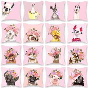 Cute Animal Painting Pillowcase