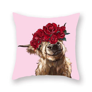 Cute Animal Painting Pillowcase