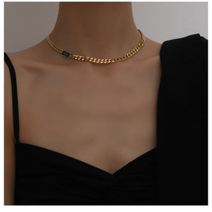 Daisy collection - 18K Gold Plated Vintage style asymmetric necklace and bracelet